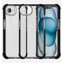 Compatibel voor iPhone SE (2024) hoesje 3-in-1 valbescherming TPU+TPE+acryl telefoonhoes