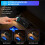 7 in 1 Desktop Corner Power Strip 2 Meter Extension Cord Power Socket with Small Night Light and Clock-EU Plug 3