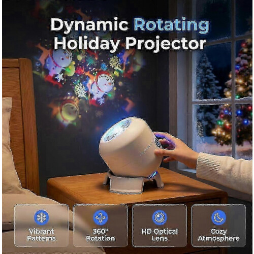 LED Dynamic Rotating Projector Light, 360 Ocean Wave Night Projection Lamp, Multi-Angle Adjustable Base, Suitable for 1