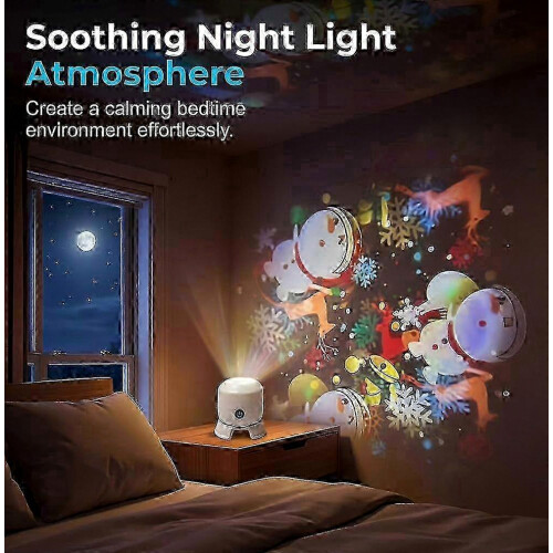 LED Dynamic Rotating Projector Light, 360 Ocean Wave Night Projection Lamp, Multi-Angle Adjustable Base, Suitable for 2