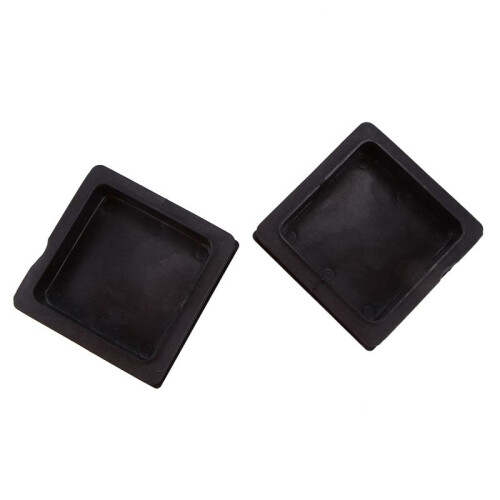 100mm X 100mm Plastic Ribbed Square End Caps Cover Tube Inserts 20 Pcs 2