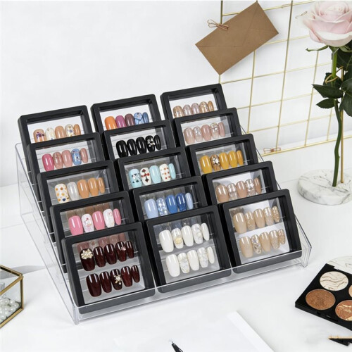 Floating Display Case, Black 20 Pack 3D Floating Frame Display Holder 9x9x2 cm Display Stand 2