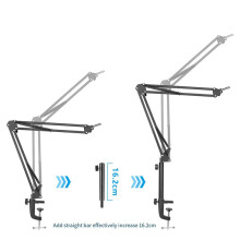 2X Microfoonarmarmverlengingsbuis, Microfoonstandaardverlengingsverhoger voor Microfoonophangingsboom Schaararmstandaardhouder