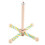 (Style 7) Detachable Solid Wood Rotary Bird Perch, Tabletop Parrot Play Stand With Bells 1
