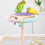 (Style 7) Detachable Solid Wood Rotary Bird Perch, Tabletop Parrot Play Stand With Bells 3