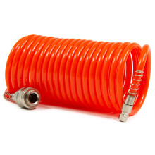 Wolf 5m Coil Air Hose, Recoil Design, Quick Release Fittings