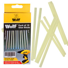 Wolf Glue Sticks for Cordless Glue Gun, 7mm x 150mm, Pack of 10