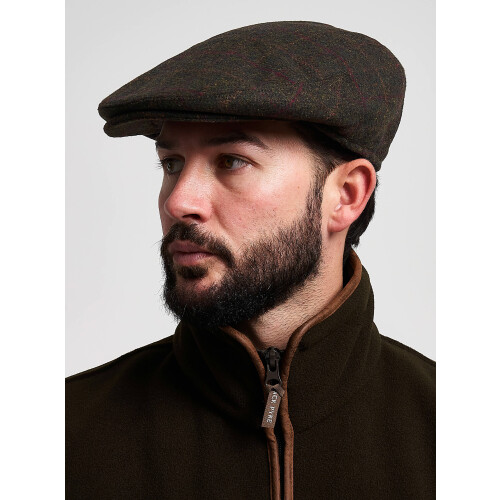 JACK PYKE JACK PYKE Wool Blend Flat Cap Dark Olive 59cm 2