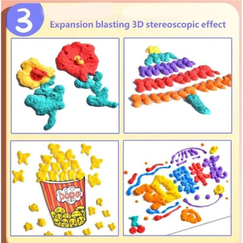 3D Bubble Popcorn Pen Set, Multifunctional Fluffy Foam Marker Pen For DIY Noteboo 2