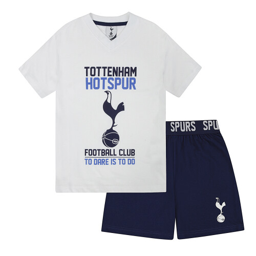 Tottenham Hotspur FC Official Football Boys Short Pyjamas White 8-9 Years