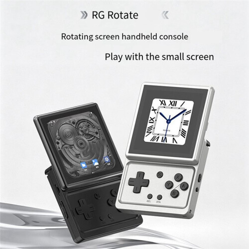 RG Rotate Handheld Game Console 3.5" IPS Rotating Screen Android Aluminum Alloy 2000 MAh Retro Games Player AI B