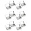 12 PCS Small Storage Box with Lid Rectangular Small Tin Boxes Metal Box with Lid Small Tin Box for Home Storage Silver 1