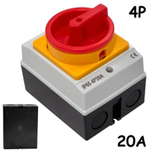 20A 4 Pole Rotary Isolator Switch IP65 Waterproof AC 230V440V Disconnect IP