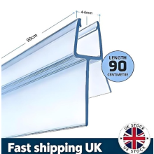 Shower Screen Seal Strip | For 4-6mm Glass | Up to 20mm Gap | Bath Door 90cm