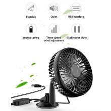 12V24V Universal 3 Speed USB Cooling Fan with Suction Cup For Car Van Carav