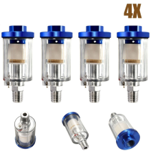4pcs Spray Paint Gun 14 BSP Mini in Line Air Filter Moisture Water Trap Kit