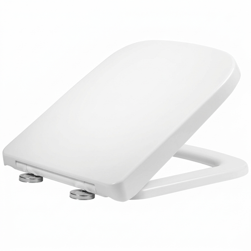 Soft Close Square Toilet Seat Quick Release Anti-Bacterial Adjustable Heavy Duty
