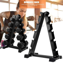 5Tier Dumbbell Rack Storage Stand Tree Hex Vertical Weight Wide Home Gym Fi