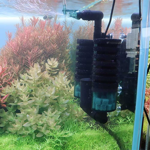 Electric Sponge Filter Fish Tank Kit Aquarium Double Sponge Filter Tool Qui