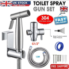 Stainless Steel Handheld Douche Bidet Toilet Spray Shower Shattaf Diverter Kit