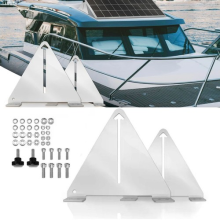 2X Aluminum Tilting Solar Panel Brackets Adjustable Triangle Mount Kit RV R
