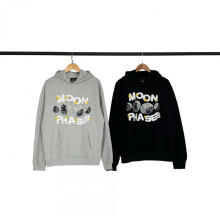(灰色, XL      1pcs) BrokenPlanet American Trend Foam Print Fleece Sweatshirt