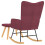 VidaXL vidaXL Schaukelstuhl mit Hocker Stoff Weinrot 5