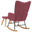 VidaXL vidaXL Schaukelstuhl mit Hocker Stoff Weinrot 6