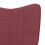 VidaXL vidaXL Schaukelstuhl mit Hocker Stoff Weinrot 7