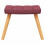 VidaXL vidaXL Schaukelstuhl mit Hocker Stoff Weinrot 9