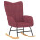 VidaXL vidaXL Schaukelstuhl mit Hocker Stoff Weinrot 6