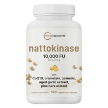 M-icro Ingredients Nattokinase 10,000 FU Per Serving 240 Count (Pack of 1)
