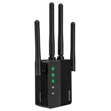 Amplificador de Sinal Extensor WiFi 1200 Mbps Banda Dupla 2,4 G 5,8 G 2x Porta LAN Suporte Transmissão de Longa Distância EU-PLUG
