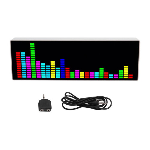 Colorful RGB LED Music Spectrum USB Voice Control  Control Dual Mode Electronic Clock Display