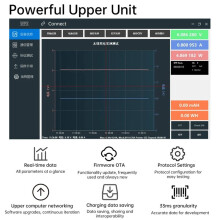 New 1.54-Inch LCD Color Screen Display Magnetic Wireless Charging Tester Qi2 MPP25W Voltage Current Power Meter Tester