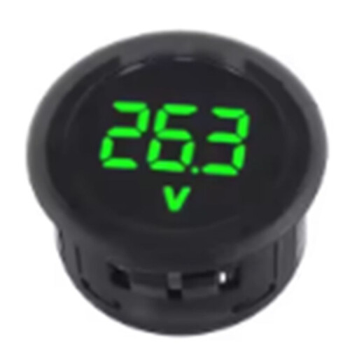 Car Voltage Gauge LED Digital Display Waterproof Voltmeter Round Panel Voltage Meter Volt Detector Tester 2