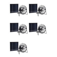 5X Zonnepaneel Aangedreven Ventilator Draagbare 5W 4 Inch Kas Solar Afzuigventilator voor Kantoor Outdoor