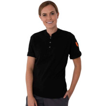 (XXL, Black) Le Chef Unisex Adult Piqué Knitted Chef Shirt