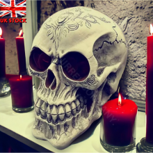 Patterned Silicone Skull Mould Resin Epoxy Gypsum Embossed Realistic Skulls Mold