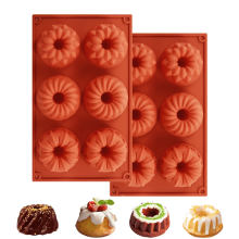 2x Chocolate Molds,6-Cavities Silicone Flower Doughnut Mold for Chocolate,Candy