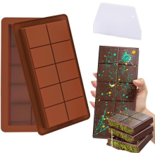 Silicone Chocolate Bar Mould Deep Square 10 Cavity Non-Stick DIY Candy Soap Ice