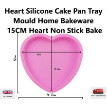 Heart Cake Silicone Cake Pan 15cm Tray Mould Home Bakeware Heart Non Stick Bake