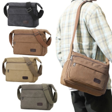 Satchel Handbag Gift Men Canvas Crossbody Messenger Bag Shoulder Multifunctional