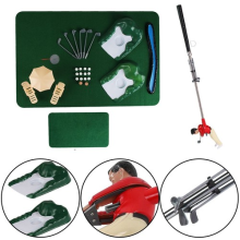 Indoor Mini Golfing Game Kit Golfs Toy Set w/Green Pad Putter Christmas Gifts