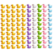 100PCS Tiny Ducks Realistic Miniature Resin Ducks Mini Ducks Little Duck
