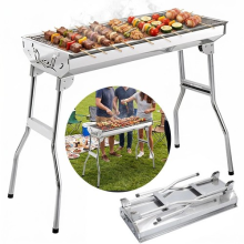 BBQ CHARCOAL BARBECUE GRILL STEEL STAINLESS GARDEN PICNIC CAMPING STOVE FOLDING