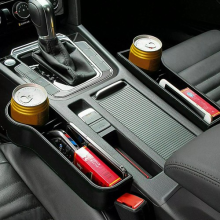 2Pcs Car Seat Gap Catcher Filler Storage Box Bottle Pocket Holder Organizer UK