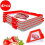 4X Stretch Fresh Storage Tray Vacuum Reusable and Stackable Food Storage Tray 1