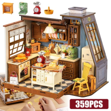 359PCS 3D Puzzle Book Nook Dollhouse Kit Wooden Miniature Dollhouse For Bookshe