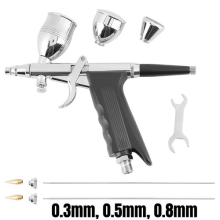 Mini Airbrush & Compressor Kit Dual Action Spray Gun Model Paint Tattoo 0!3MM!